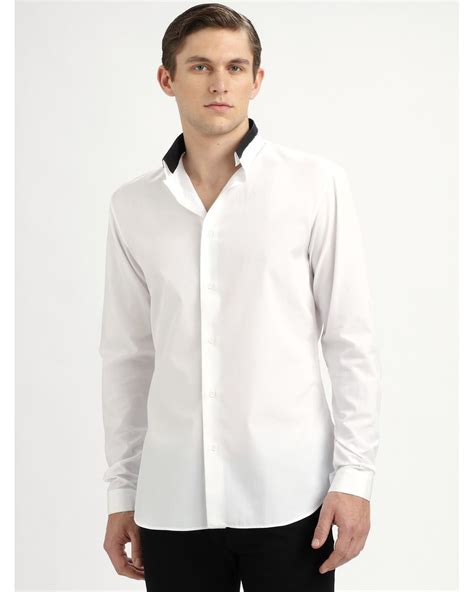 dior homme reverse collar shirt|Men's Dior Homme Shirts from $408 .